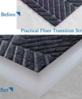 Self Adhesive Carpet And Floor Transition Strip For Home Reno, PVC Threshold Edging Trim, bridges carpet and tile edges