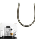 Premium Stainless Steel Milk Tube Upgrade For Jura Coffee Makers, 9 inch spiral sleeve hose for smooth frothing.