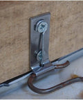 Heavy Duty Sofa Zigzag Spring Repair Brackets Two Pack No Sweat Furniture Fix Kit Includes Bolts And Pins No Upholstery Removal Required showing metal bracket and screw detail.