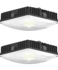 Ultra Bright 45W LED Canopy Light 5850 Lumens 5700K IP65 Waterproof Outdoor Fixture For Gas Stations, Warehouses, Shops, AC100-277V 2 Pack