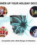 12V DC Brushless Blower Fan Replacement Motor For Inflatables Under 6 Feet with holiday decoration examples in background