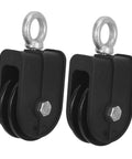 Heavy Duty 70mm Stainless Steel Cable Pulley Block Set With Silent Swivel Lifting Wheel For DIY Gym Pulley System, pair shown