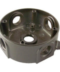 Made In The USA Weatherproof Electrical Outlet Box Bronze Finish RB25BRS Series Four Inch Round Diecast Aluminum
