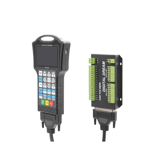 Offline CNC Motion Controller For 3 And 4 Axis With USB Interface, Independent Control Panel, showing DM500 model with connectors