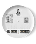 Back view of Smart Gate Opener Lite With App Control And Wireless Sensor, showing connectors and QR code for remote access setup.