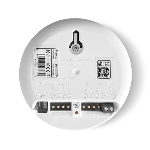 Back view of Smart Gate Opener Lite With App Control And Wireless Sensor, showing connectors and QR code for remote access setup.