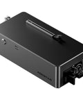 Heavy Duty Oculink Egpu Docking Station Featuring Rock Solid 800W Power Supply, sleek black chassis with power and connections.
