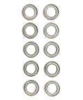 High Performance Steel Shielded RC Ball Bearings Kit For One Tenth And One Eighth Remote Control Cars Ten Pieces Silver