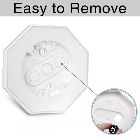 Octagonal Vinyl Siding Mounting Kit With Built In Electrical Box For One Half Inch Lap Siding, Vertical Siding Lamp Mounting Plate, No Brainer DIY Outdoor Lighting Mount On White Siding, 2 Pack, white octagonal electrical box