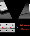 2 Inch Stainless Steel Door Hinges Tough As Nails For Cabinets Jewelry Boxes Toolboxes Dollhouses And Furniture Projects Folding Window Style With Mounting Screws Silver 10 Pack with ball bearing and 180-degree rotation