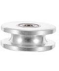 Aluminum Alloy U Groove Pulley Wheel For Gym Cable Systems Double Bearing Beefed-Up Noiseless Roller Compact Fitness Accessory For Weight Lifting Smooth Quiet Performance For Everyday Sessions, silver pulley wheel