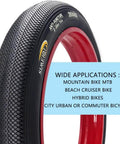 Beefy 2 Pack 26X4.0 Fat Bike Tires With Levers For E Bikes Foldable Anti Puncture Replacement Tires Built Tough For Long Lasting City Commuter Ebike Street Road Rides Black Wall, 26x4.0 tire
