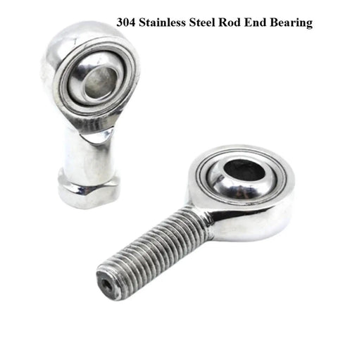 Built Tough 304 Stainless Steel Rod End Bearings For Real Smooth Linkage Motion Hella Durable Precision Threads, side view.