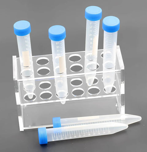 Clear Acrylic Test Tube Rack With Twelve Sockets For 10ML Tubes Plastic Centrifuge Tube Holder Stand All In One Lab Organizer