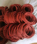 Pro Grade Heavy Duty Silicone O Ring Seal 7.28 Inch Outer Diameter 7.0 Inch Inner Diameter 0.14 Inch Cross Section VMQ Red Gasket