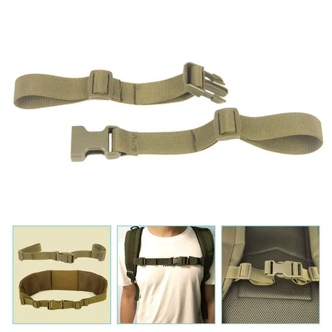 2 Pack Adjustable Backpack Straps With Retractable Buckles For Outdoor Travel Hiking Camping And Jogging Gear Heavy Duty Nylon Quick Dry Easy Replacement Army Green