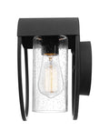 Weatherproof Matte Black 1 Light Indoor Outdoor Wall Sconce With Seeded Glass Shade E26 Base Built To Stand Up To Seasonal Weather