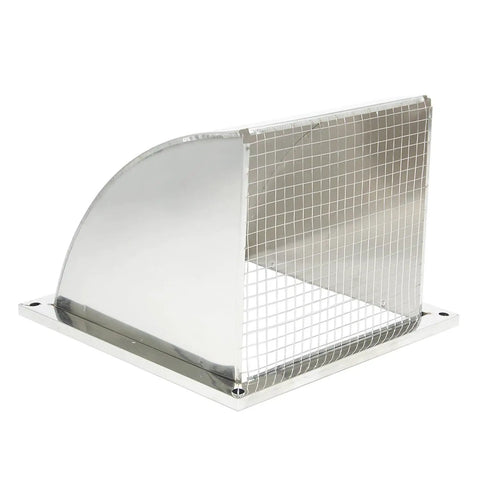 Heavy Duty 8 Inch Stainless Steel Exhaust Vent Cap For Outdoor Wall With Mesh Screen 304 Stainless Steel Construction