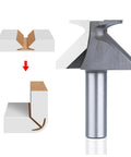 Premium Arc Bending Router Bit For Seamless R18 Radius Cuts With 2 Inch Shank, showcasing detailed cutting profile.