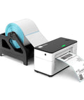 Heavy Duty Pro Grade Label Holder For Rolls And Fan Fold Labels Compatible With Most Desktop Thermal Printers, Black Finish