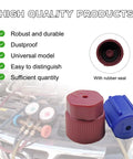 10 Piece Set R134a A C Cap Dust Covers For 13mm And 16mm High And Low Pressure Service Ports, Rugged Plastic Caps