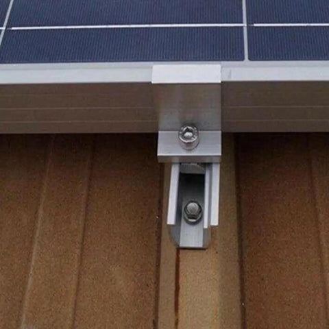 Ten Piece Heavy Duty Solar Panel Mount End Clamps With Rock Solid Aluminum Z Brackets for secure PV module installation.