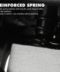Close-up of reinforced spring in Pneumatic Foot Pedal Valve for hands-free momentary five way three position foot operated air valve.