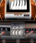 Compact Countertop Dishwasher Space Saving Mini Washer And Dryer With Smart Dual Cycle Controls Apartments Homes showing clean dishes inside.