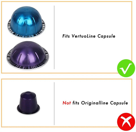 Reusable Aluminum Foil Seal Lids For Nespresso VertuoLine Capsules 240 Pcs Eco Friendly Refill Kit compatibility guide image