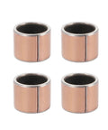 Heavy Duty Sleeve Bearings In 12mm By 15mm By 12mm Dimensions Four Pack Plain Bushings with bronze coating.