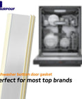 Dishwasher Door Bottom Gasket Replacement for Frigidaire Door Seal 5304500204 Compatible With 4246132 AP5962194 PS11703834, white rubber seal