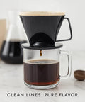 Pour Over Coffee Filter Cone, Number 1 Size, Black, BPA Free Polypropylene, Reusable Portable Brew Buddy brewing coffee