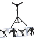 No Fuss Foldable Alloy Snare Drum Stand, Rock Solid Lightweight Percussion Tripod Rack With Adjustable Height, Smooth Quick Setup, black alloy frame