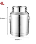 Built Like A Tank 304 Stainless Steel Storage Bucket With Airtight Locking Lids Rock Solid Milk Can Jug For Bulk Rice Grain Dog Food And Coffee Beans Keep It Fresh In This Massive 64L Rust Resistant Tote