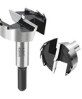 Heavy Duty 1 And 3/4 Inch Forstner Drill Bit Crafted From Tough As Nails 5140 Steel with hex shank for clean wood cuts.