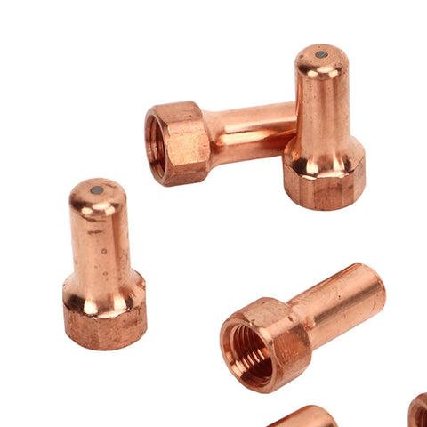20 Piece Brass Plasma Electrode Tip Kit For PT80 IPT 80 PTM 80 Plasma Cutters Replacement Parts Includes 10 Electrodes And 10 Nozzles
