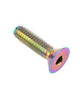 Titanium M4x15mm Countersunk Flat Head Hex Socket Cap Screws Pack Of 6 Multicolor 6Al4V Titanium Alloy DIN7991 For Bikes