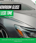 Side view of a car showing showroom shine after using One Step Car Scratch And Swirl Remover Hybrid Rubbing Compound And Polish.
