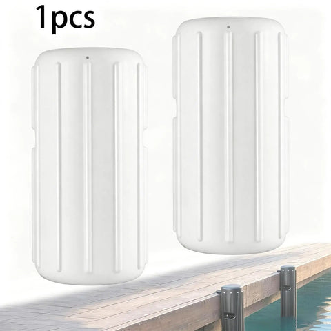 Inflatable Dock Guard For Boats Heavy Duty Wear Resistant Corner Protector Marine Grade PVC Protection Pad, white 15.2 x 4.5 x 4.5 inches