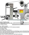 Badass 750W Brushless Belt Sander With Quick Toggle Speed Dial And Crisp Digital Gauge For Smooth Wood Metal Finishing, stainless steel body