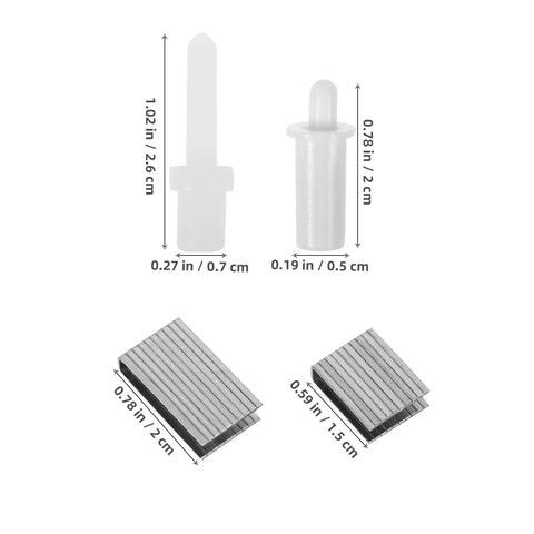 Shutter Repair Kit with Replacement Pins and Staples for Easy Louver Movement includes durable plastic pins and metal staples.