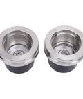 2Pcs Boat Trailer Bearing Protectors With Covers, Stainless Steel Wheel Center Grease Caps, 2.717 Inch Diameter, side by side