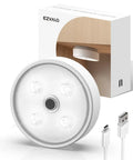 Rechargeable LED Puck Lights With Remote Control, Wireless Dimmable Under Cabinet Lighting, Battery Operated, USB cable, box