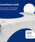 Carrara Marble Toilet Stool in gray, 7 inch height, showcasing luxurious minimalist design for easier healthier pooping