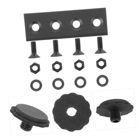 Sliding Barn Door Hardware Kit With Seamless Track Connector Mending Plates For Easy Install And No Sweat DIY Setup Hidden Black Metal Joint Plates To Create A Smooth Sturdy Barn Door Track Connection, showing metal plates and screws.