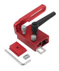 Universal 3.5 Inch Fence Flip Stop Block T Track Stop Block featuring calibration screws and hardware for precise woodworking.
