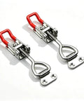 Heavy Duty Stainless Steel Toggle Latch Clamp Set 2 Pack Adjustable Pull Hasp Latches, Rustproof 304 Stainless Steel