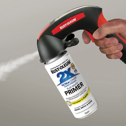 Ergonomic Comfort Grip Spray Can Handle With Large Soft-Touch Trigger For Maximum Control Reduces Finger Fatigue