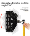 Beast 2000W Infrared Paint Curing Lamp for body repair with adjustable stand, side view showing 270-degree angle adjustment feature