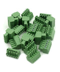 Green 5 Position 3.5mm Pitch PCB Screw Terminal Block Connector Pack Of 20 for easy plug and play wiring on DIN rail or board mount 300V rated KF2EDGK style